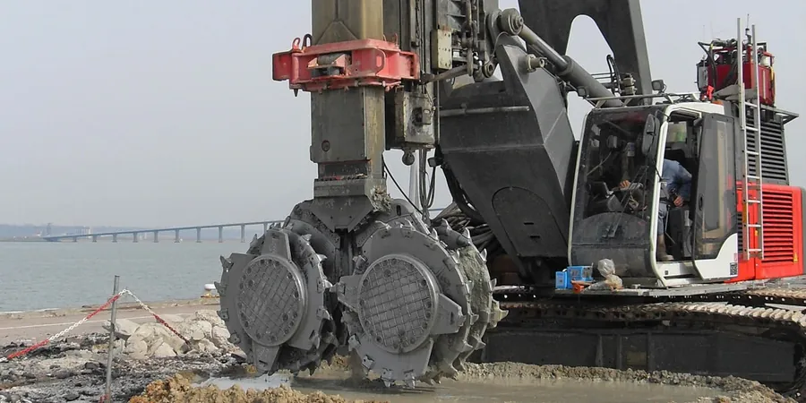Illustrative image of Deep Soil Mixing (DSM) design in Irvine