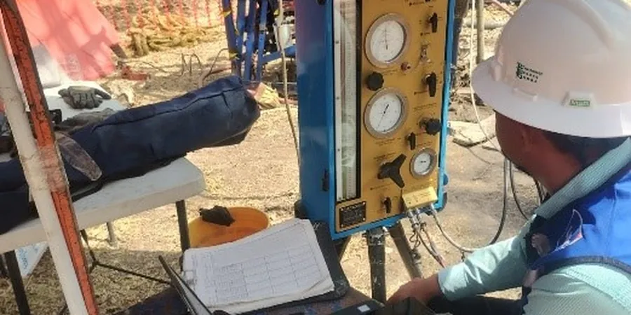 Illustrative image of Ménard pressuremeter test (PMT) in Irvine