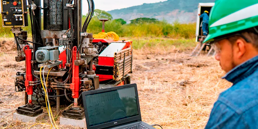 Illustrative image of Field vane shear test (VST) in Irvine